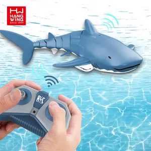 Hw 2.4G Afstandsbediening Water Spelen Zeedieren Haai Walvis Schip Model Speelgoed Voor Kinderen Rc Radio Elektrische Boot