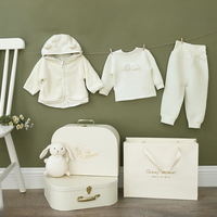 Boîte de luxe en carton pour vêtements de bébé, petit valise en papier avec poignée, cadeaux