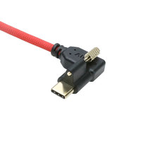 Cable de Transferencia de Datos y Energía Trenzado con Bloqueo USB-C Tipo C de Alvin's Cables para Monitor Blackmagic Pyxis/URSA Cine EVF/Micro Studio 4K