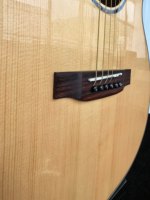 Customizable Glossy Acoustic Guitar Spruce Top Mahogany Plywood Natural Wood Finish