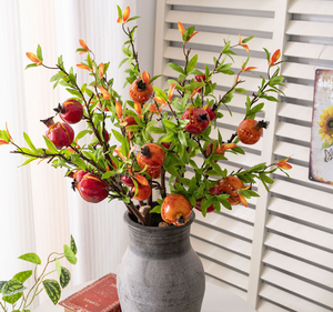 Branches artificielles de grenade réalistes <span class=keywords><strong>à</strong></span> fendre, style INS, pour bricolage mariage et automne - Product Image 4