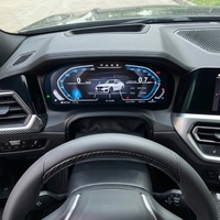 Speedometer Digital Profesional 10.25 Inch LCD Dashboard dengan TPMS Plastik Hitam untuk BMW Seri 5 2010-2017 Yuefu