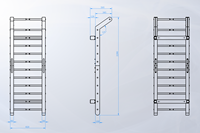 Barres murales de luxe Rongle en bois et acier inoxydable / Échelle suédoise pour salle de sport à domicile / Barre de traction et d'étirement murale / Mur de rééducation