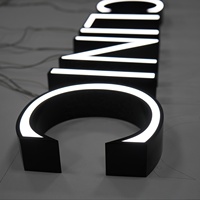 Tablero con logotipo 3D personalizado, letrero de negocios Led para exteriores iluminado con letra de canal luminosa para iluminación de tienda