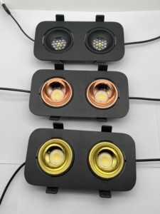 Luz LED Empotrable de Techo COB 2x10W, 3CCT, RA90, Aislada, CA 85-265V, Recorte de <span class=keywords><strong>220mm</strong></span>, Modelo DL 2x10W 3CCT - Product Image 4