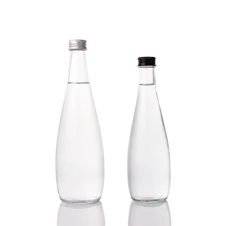 Silk screen logo soda glass bottle 500ml 750ml mineral water refillable glass Kangpu tea beverage bottle
