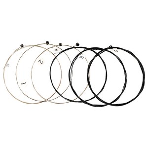 Cordes de guitare électrique à noyau en acier en alliage de nickel noir, jeu de cordes de remplacement à 6 cordes, pièces d'instruments - Product Image 3