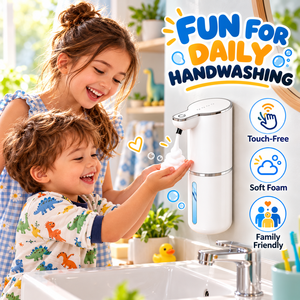 Dispensador automático de jabón con sensor infrarrojo, montado en la pared, con carga USB, bomba dispensadora de jabón líquido automática para baño y cocina - Product Image 1