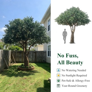 Albero di Ulivo Artificiale Grande 5m, Assemblaggio Modulare, Pianta Finta Realistica per Decorazione di Giardini Esterni e Paesaggi di Hotel - Product Image 3