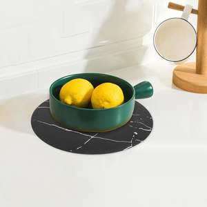 <b>Silicone</b> Induction Cooker Protector Mat Round Heat Insulated Pad Kitchen Protective Heat Insulation Black Hot Pot Mat - Product Image 5