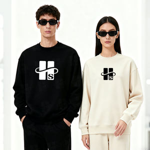 Sudadera de Cuello Redondo Unisex de Gran Tamaño, Holgada, de Felpa de Algodón de Alta Calidad con Diseño de Logotipo Personalizado al por Mayor - Product Image 2