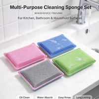 Éponges de cuisine NOUVEAU MODÈLE pour la vaisselle, éponge de nettoyage en microfibre, tissu non rayant, résistant aux odeurs, éponge à vaisselle