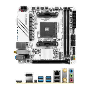 Carte Mère ITX JGINYUE B450I-PLUS/ARGB Prend en Charge les Processeurs <span class=keywords><strong>AMD</strong></span> AM4 Ryzen des Séries 3ème, 4ème, 5ème et 5000 <span class=keywords><strong>Athlon</strong></span> B450 pour Ordinateur de Bureau - Product Image 2