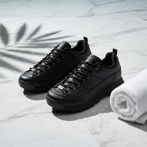 Bottes de randonnée imperméables en cuir véritable, chaussures de trekking à semelle épaisse antidérapante pour hommes, chaussures de marche d'hiver durables pour l'extérieur - Product Image 1