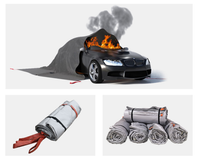 Couverture anti-feu 550-1000 degrés : Solution d'urgence pour véhicules, suppression des incendies et protection haute température