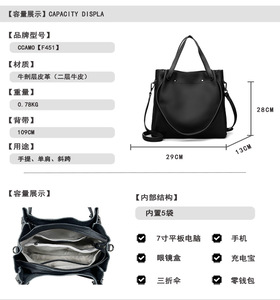 New Fashion Designer Crossbody Bags High Quality Genuine <b>Leather</b> Shoulder Messenger Bag Casual Totes Women Handbags and <b>Purses</b> - Product Image 2