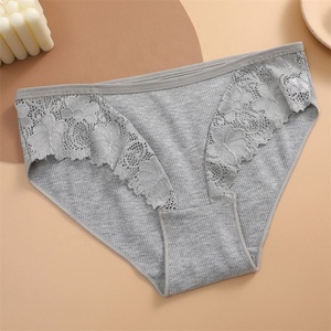 Nouveauté, vente en gros, culottes pour femmes en coton à 95%, <span class=keywords><strong>sous</strong></span>-vêtements <span class=keywords><strong>sexy</strong></span> avec dentelle, noir, bikinis pour jeunes filles, culottes brésiliennes - Product Image 5