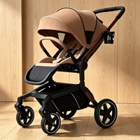 Poussette 3-en-1 conforme à la norme de sécurité EN1888 avec siège auto, pliable, en tissu et en alliage d'aluminium, capacité de charge de 22 kg