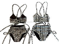 Maillot de bain une pièce sans bretelles pour femme, haute qualité, à rayures et imprimé feuilles tropicales, style hawaïen, sans couture