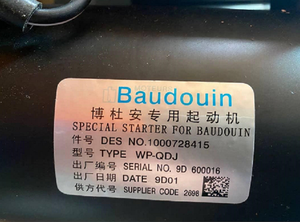 Hiệu suất cao mới khởi động lắp ráp 1000728415 động cơ khởi động cho baudouin - Product Image 2