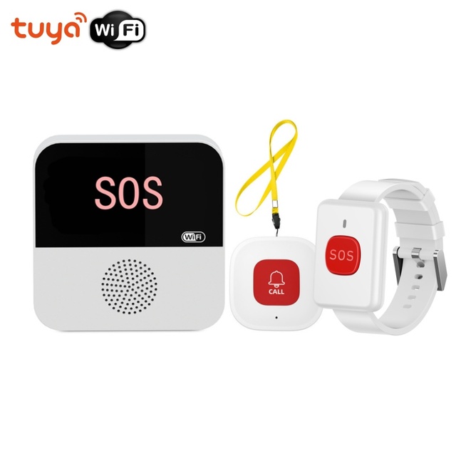 WiFi Tuya 2.4G Smart Life App Remote Control & Monitor SOS Calling Alarm System Host Wireless Elder Care Emergency Panic Alarms