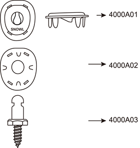 Snowl Lift-The-OWOZ Fixation Cloth-to-Surface Set Vis 1/2 "(Laiton nickelé) - Product Image 6