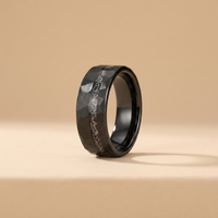 8mm Modisches Design Gehämmerter Wolframring Verlobungsring Herren-Wolfram-Meteorit-Ehering Schmuck
