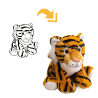 Peluche d'animal accroupi personnalisée avec logo, ODM, OEM, en coton PP, cadeau commémoratif pour événements et festivals