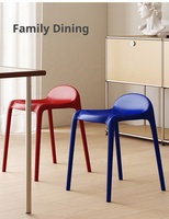 Tabouret haut en plastique épaissi de style nordique pour adulte, chaise de salle à manger domestique, tabouret de bar commercial pour restaurant et salle d'attente