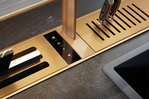 OPPOLIA EAC Meubles de cuisine modernes sans poignées pour projet d'îlot, laque brillante, pour hôtels et appartements, commande en gros, style européen - Product Image 6