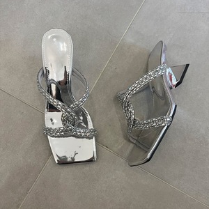 <span class=keywords><strong>Sandali</strong></span> con zeppa geometrica e punta quadrata con strass di lusso 2025 - <span class=keywords><strong>Sandali</strong></span> con tacco <span class=keywords><strong>da</strong></span> donna per feste ed eventi serali - Product Image 4