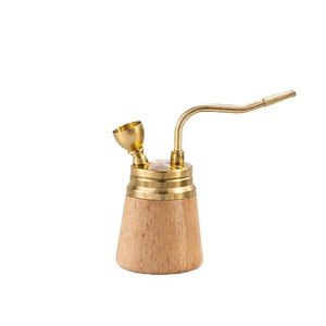 Chicha artisanale en laiton et bois massif, vintage, détachable, portable, pour la décoration intérieure, cadeau pour fumeurs, pipe à eau arabe pour hommes - Product Image 1