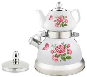 优质热卖不锈钢水壶陶瓷茶壶双水壶