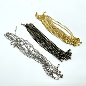 Aangepaste Lengte Metalen Bal Kralen Ketting Met Connector Voor Dog Tag Sieraden Sleutel Ambacht Diy - Product Image 1