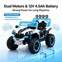 Mobil ATV Listrik Anak Model Baru 4 Roda Besar UTV Mainan Mobil Anak Fitur MP3 Mobil Off-Road Dikendalikan Jarak Jauh