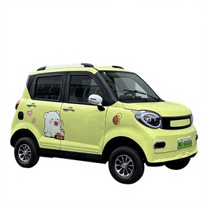 BRT 2026 Lindo Auto Eléctrico Amarillo con Calcomanía de Oso y Pegatinas de Corazón, Vehículo Compacto Urbano, Mini Auto Eléctrico Chino - Product Image 4