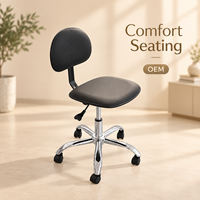 Tabouret de médecin ergonomique pour hôpital et clinique avec dossier, roulettes mobiles, hauteur réglable, solution de siège médical, coussin doux