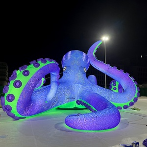 <span class=keywords><strong>Polpo</strong></span> Gonfiabile Blu con Tentacoli LED 14M per Decorazioni Eventi, Modello Animale Marino Gonfiabile - Product Image 1
