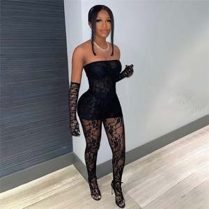 Nouveau Sexy Party Exotic Dancewear Stripper Outfit Exotic Pole Dance pour Femme Pantalon Ensemble Dentelle - Product Image 4