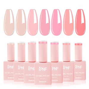 Hot Pink Gel Nail Polish Set 6 colores Glitter Collection Popular Red Gel Nail Polish Kit Christmas Nail Art - Product Image 6