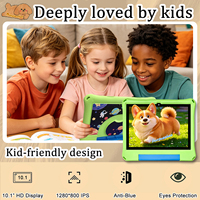 Tablet 10-inci 16GB Quad-Core Android 10 Layar Sentuh Kapasitif Anti Guncangan Tablet Edukasi Anak Tablet Edukasi Android