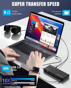 Base de Conexión Universal para Portátil Wavlink WL-UG69DK1 <span class=keywords><strong>USB</strong></span> <span class=keywords><strong>C</strong></span> 5K, <span class=keywords><strong>USB</strong></span> 3.0, LAN, 15 en 1, Ultra HD, Múltiples Pantallas - Product Image 6