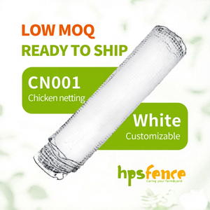 HPSFENCE Venta al por mayor CN001 Malla de HDPE para gallinas, 1.15x15/20/25/50M, Malla de valla para aves de corral con línea de sujeción para gallineros agrícolas - Product Image 1