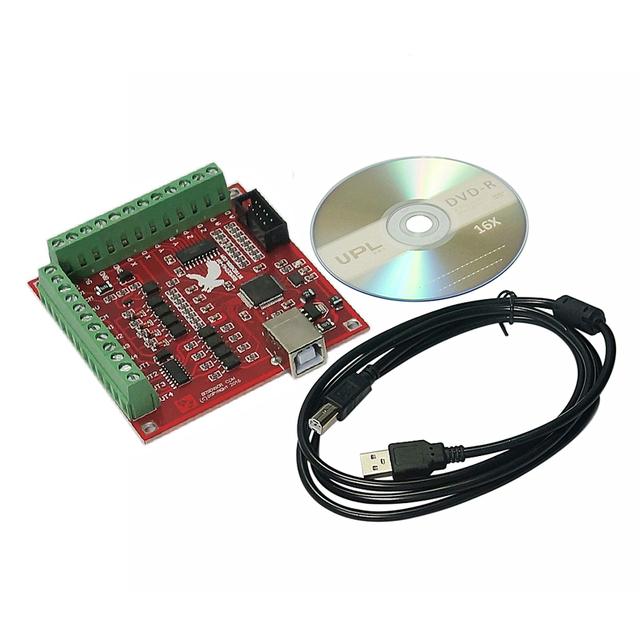 4 Axis Cnc 100KHz MACH3 USB Motion Controller Card Breakout Board for CNC Engraving