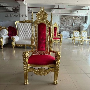 Silla King Throne con respaldo alto, silla <span class=keywords><strong>de</strong></span> lujo real para novio y novia, muebles <span class=keywords><strong>de</strong></span> Hotel <span class=keywords><strong>de</strong></span> alto grado, silla con brazo - Product Image 4