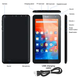 2023 en popüler 7 inç MTK6580 Quad Core 3g android tabletler eğitim 3G telefon arayarak çocuklar tablet pc çift sim kart yuvası ile