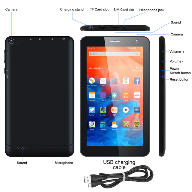 New 8inch MTK6750 Octa Core 3G Android Wi-Fi 4G LTE Educational Tablet PC with Dual SIM Slot