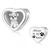 Breloques pour bracelet en argent, motifs chiens Yorkshire, Schnauzer, Bouledogue français, Teckel, compatibles avec bracelet original, bijoux, pour la mémoire de votre animal de compagnie, Berluque