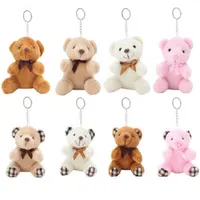 Wholesale Plush cute key chain for girls Plush bear bag pendant Couple  gifts kawaii anime teddy bear keychain wholesale From m.