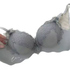 Conjunto de Lencería Sexy con Encaje Bordado y Diseño Floral, Sujetador con Aros, Pantalones de Cintura Alta, Estilo Hipster, Ecológico - Product Image 5